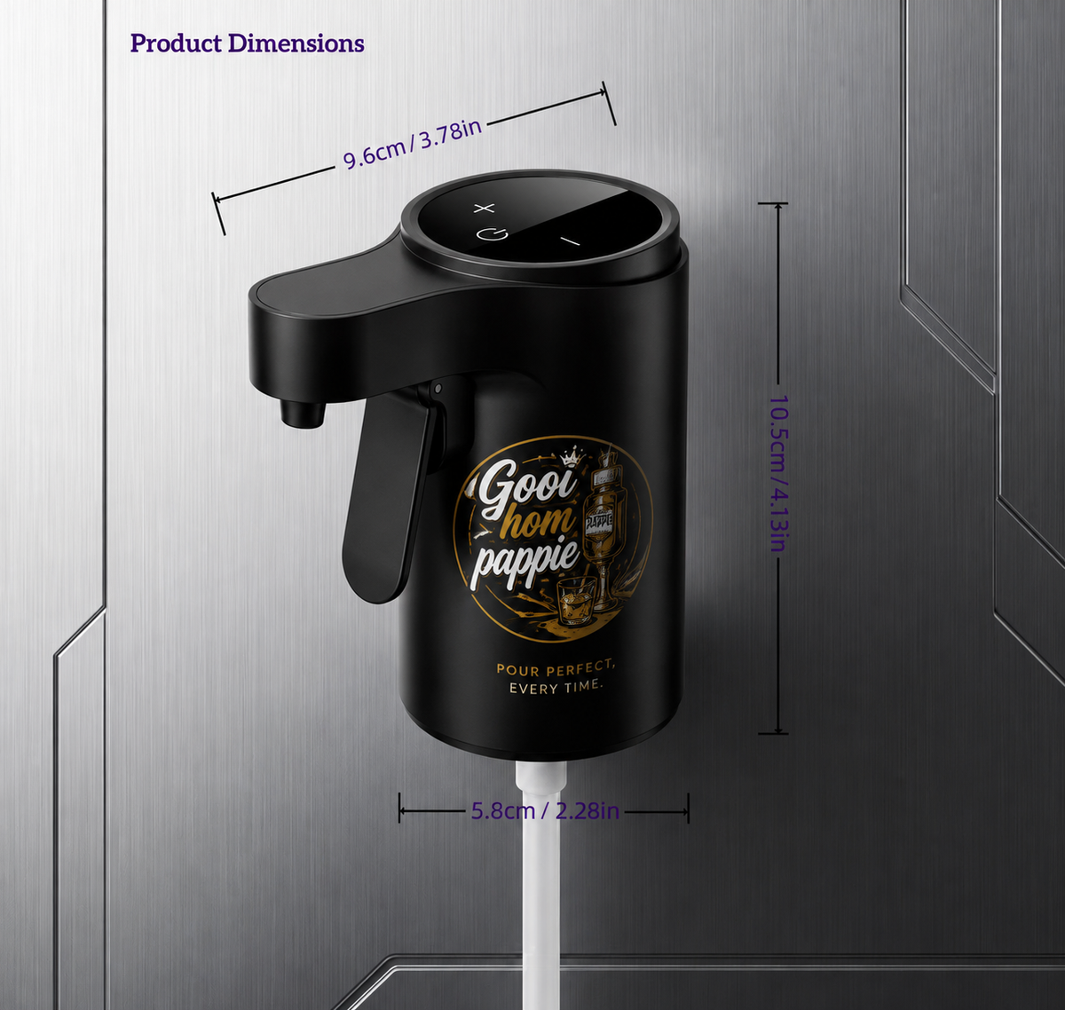 Gooi Hom Pappie electric wine dispenser Type-C fast charging port